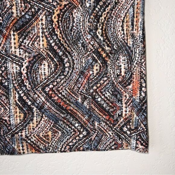 J. Jill Mod Paisley Jacobean Print Ponte Pencil Skirt Size Medium - Picture 3 of 6